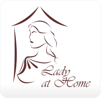 Логотип торговой марки дизайнерской домашней женской одежды Lady at Home.