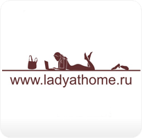 Логотип интернет-магазина женской одежды ladyathome.ru